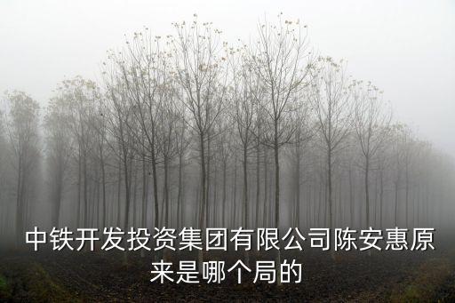  中鐵開發(fā)投資集團(tuán)有限公司陳安惠原來是哪個(gè)局的