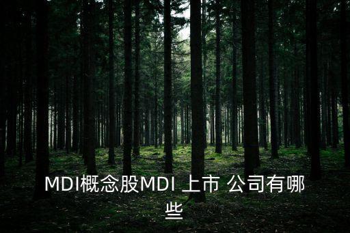 生產mdi的上市公司,MDI上市公司