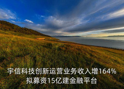 宇信科技創(chuàng)新運(yùn)營業(yè)務(wù)收入增164%擬募資15億建金融平臺(tái)