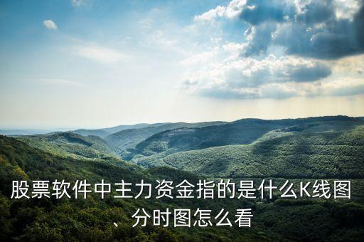 股票軟件中主力資金指的是什么K線圖、分時圖怎么看