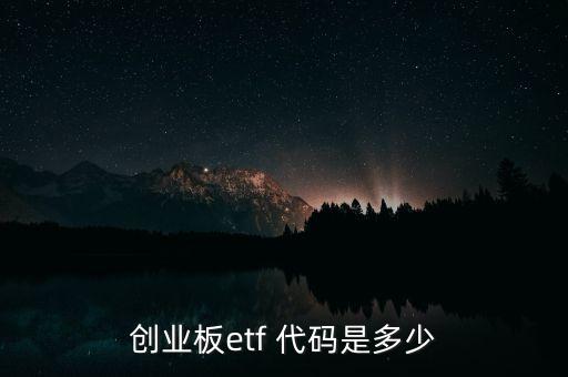 創(chuàng)業(yè)板e(cuò)tf 代碼是多少