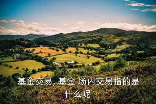  基金交易, 基金 場(chǎng)內(nèi)交易指的是什么呢