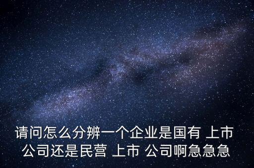 請(qǐng)問怎么分辨一個(gè)企業(yè)是國(guó)有 上市 公司還是民營(yíng) 上市 公司啊急急急