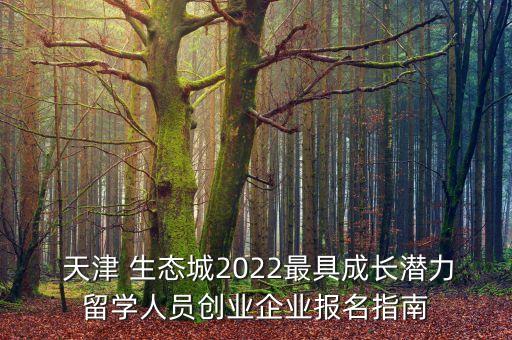  天津 生態(tài)城2022最具成長潛力留學(xué)人員創(chuàng)業(yè)企業(yè)報名指南