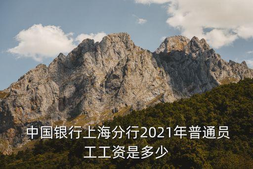  中國(guó)銀行上海分行2021年普通員工工資是多少