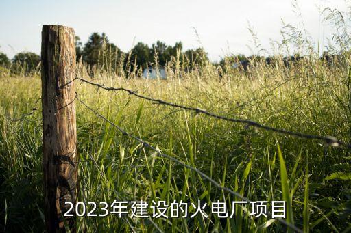 2023年建設的火電廠項目