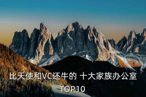 比天使和VC還牛的 十大家族辦公室TOP10