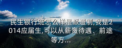  民生銀行班怎么樣是派遣制,我是2014應屆生,可以從薪資待遇、前途等方...