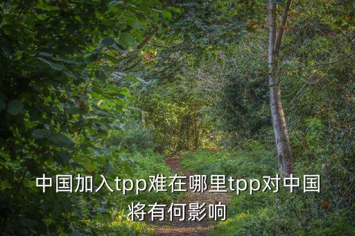 中國加入tpp難在哪里tpp對中國將有何影響