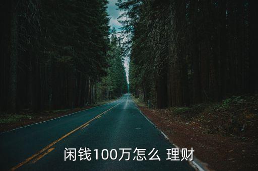 閑錢100萬怎么 理財