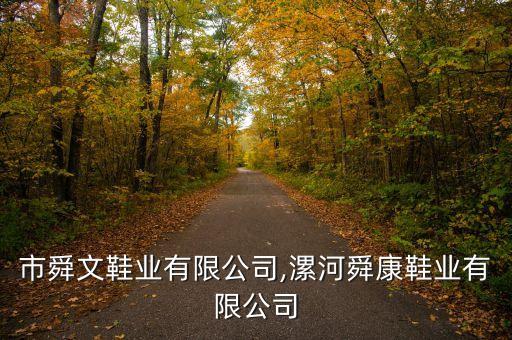 常州市舜文鞋業(yè)有限公司,漯河舜康鞋業(yè)有限公司