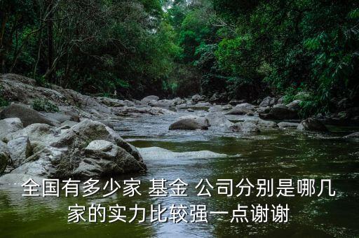 全國有多少家 基金 公司分別是哪幾家的實力比較強一點謝謝