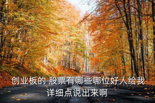  創(chuàng)業(yè)板的 股票有哪些哪位好人給我詳細(xì)點(diǎn)說(shuō)出來(lái)啊