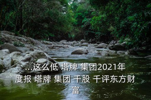 ...這么低 塔牌 集團2021年度報 塔牌 集團 千股 千評東方財富