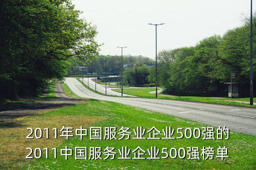 2011年中國(guó)服務(wù)業(yè)企業(yè)500強(qiáng)的2011中國(guó)服務(wù)業(yè)企業(yè)500強(qiáng)榜單