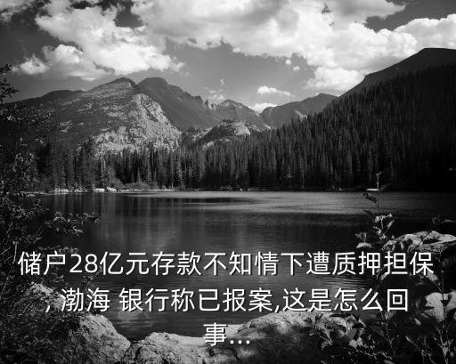 儲戶28億元存款不知情下遭質(zhì)押擔(dān)保, 渤海 銀行稱已報(bào)案,這是怎么回事...