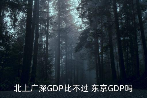 北上廣深GDP比不過 東京GDP嗎