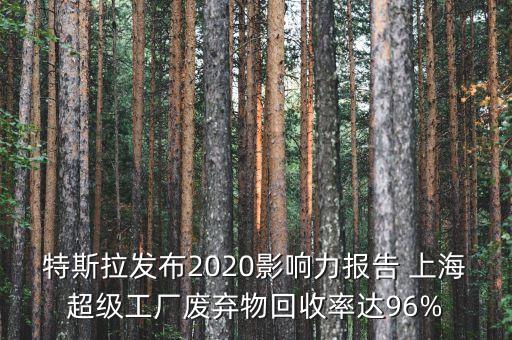 特斯拉發(fā)布2020影響力報告 上海超級工廠廢棄物回收率達96%