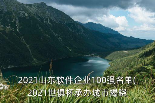 2021山東軟件企業(yè)100強(qiáng)名單(2021世俱杯承辦城市揭曉