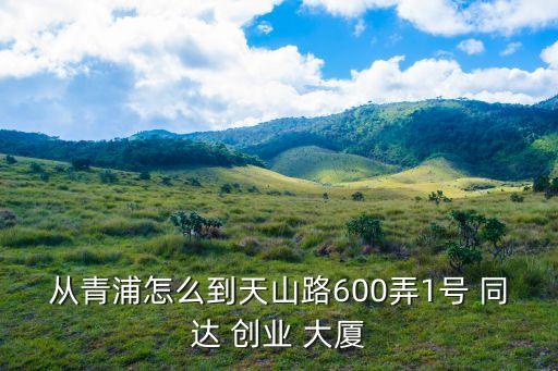 從青浦怎么到天山路600弄1號 同達 創(chuàng)業(yè) 大廈