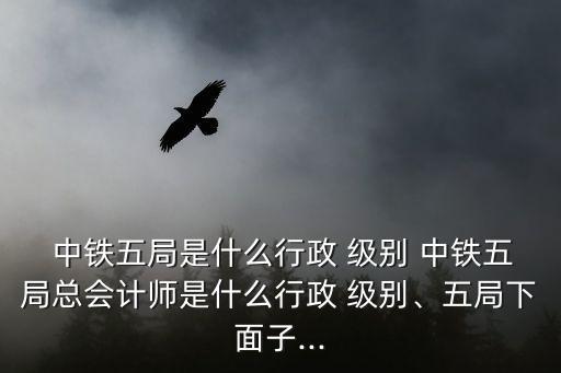  中鐵五局是什么行政 級別 中鐵五局總會計師是什么行政 級別、五局下面子...