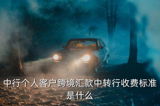 中行個(gè)人客戶(hù)跨境匯款中轉(zhuǎn)行收費(fèi)標(biāo)準(zhǔn)是什么