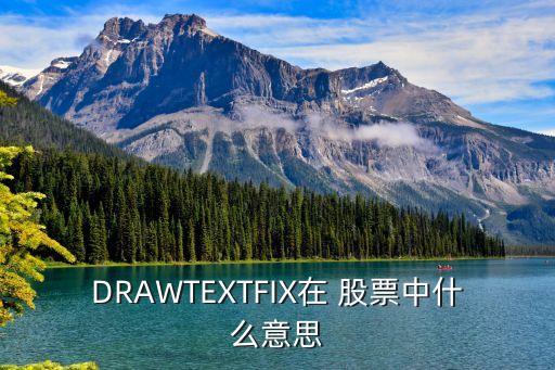 DRAWTEXTFIX在 股票中什么意思