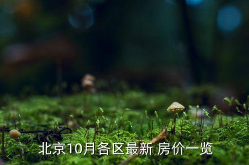  北京10月各區(qū)最新 房價(jià)一覽