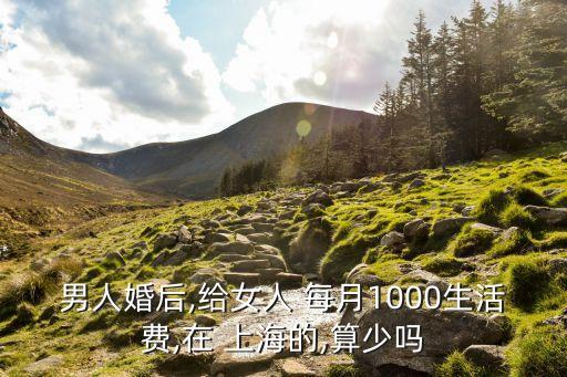 男人婚后,給女人 每月1000生活費,在 上海的,算少嗎