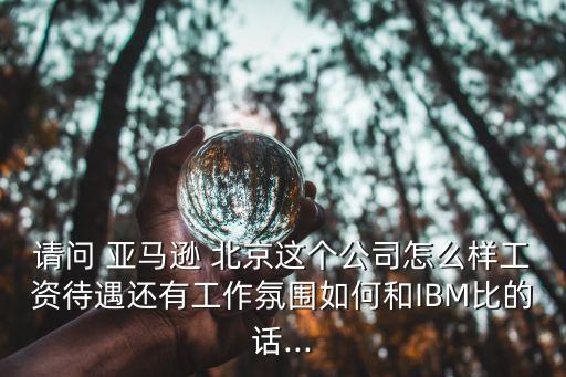 請(qǐng)問 亞馬遜 北京這個(gè)公司怎么樣工資待遇還有工作氛圍如何和IBM比的話...